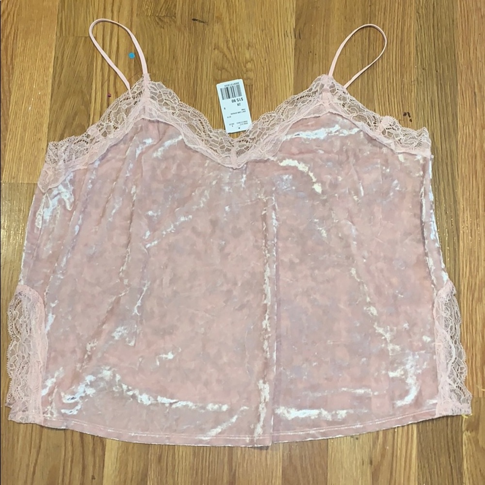 pink lace and velvet flowy shirt